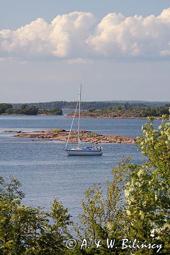 na kotwicowisku, wyspa Rodhamn, Alandy, Finlandia anchorage, Rodhamn Island, Alands, Finland