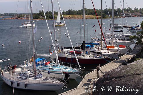 port jachtowy, wyspa Rodhamn, Alandy, Finlandia marina, Rodhamn Island, Alands, Finland