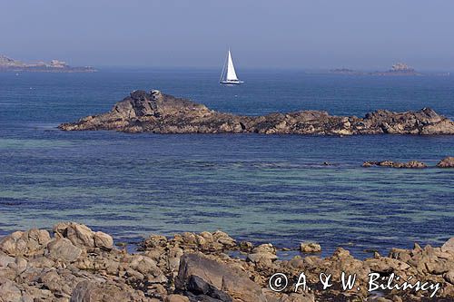 cieśnina The Swinge i wybrzeże wyspy Alderney, Channel Islands, Anglia, Wyspy Normandzkie, Kanał La Manche