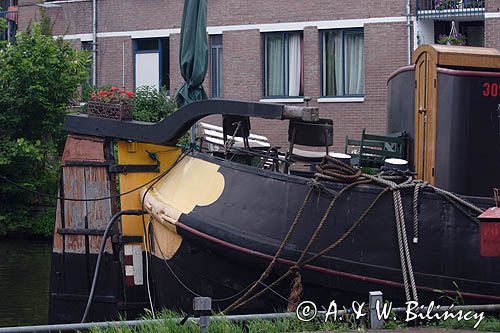 barka mieszkalna, Amsterdam, Holandia