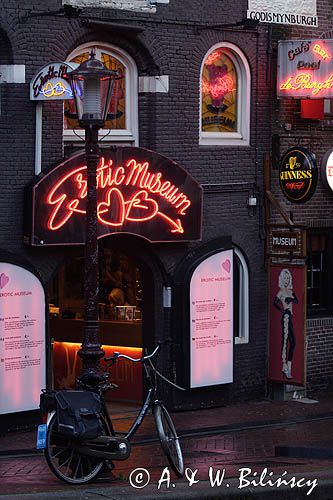 Czerwona ulica - Red Light District, Muzeum Erotyczne Amsterdam, Holandia
