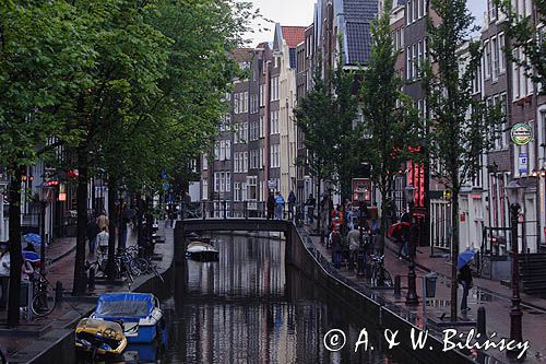 Czerwona ulica - Red Light District, Amsterdam, Holandia