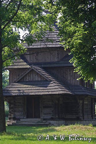 Bełżec, drewniana zabytkowa cerkiew grekokatolicka pw. św. Bazylego, Roztocze Środkowe