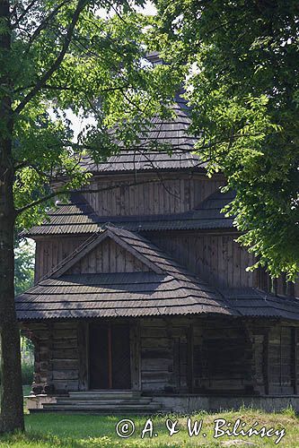 Bełżec, drewniana zabytkowa cerkiew grekokatolicka pw. św. Bazylego, Roztocze Środkowe