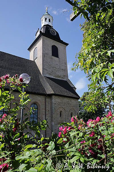 Kościół i ruiny klasztoru Vreta w Berg, Kanał Gota, Gotajski, Szwecja