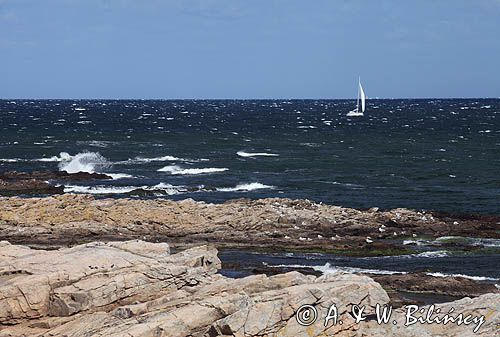 wybrzeże koło Gudhjem, Bornholm, Dania