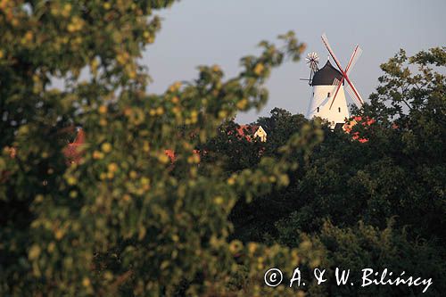 wiatrak w Gudhjem, Bornholm, Dania