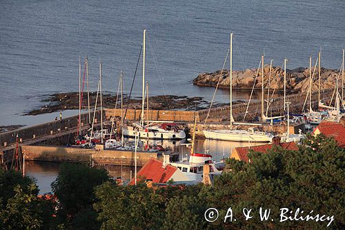 port w Gudhjem, Bornholm, Dania