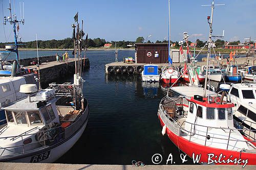 port w Snogebaek, Bornholm, Dania