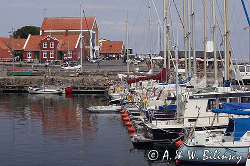 port w Svaneke na wyspie Bornholm, Dania