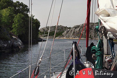 W cieśninie wiodącej do Marstrand, Szwecja Zachodnia, Kattegat