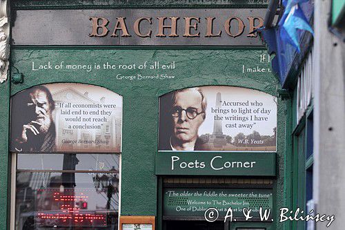 The Bachelor Inn pub, Poets Corner, Bachelors Walk, Dublin, Irlandia