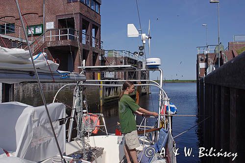 śluza Nordfeld na kanale Eider, Der Eiderkanall, Schleswig-Holsteinischer Canal, Niemcy