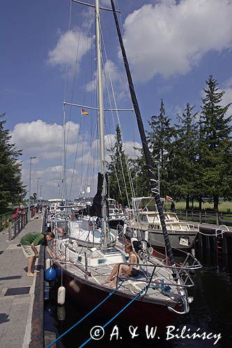 śluza Lexfahre na kanale Eider, Der Eiderkanall, Schleswig-Holsteinischer Canal, Niemcy