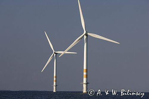 elektrownia wiatrowa, wiatraki w morzu - Kalmarsund Szwecja