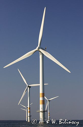 elektrownia wiatrowa, wiatraki w morzu - Kalmarsund Szwecja
