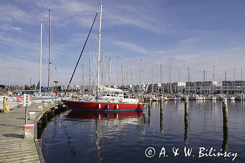 marina Burgtiefe na wyspie Fehmarn, Bałtyk, Niemcy