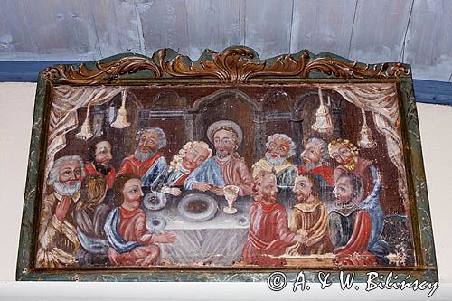 Ostatnia Wieczerza, obraz w kościele, wyspa Jurmo, szkiery Turku, Finlandia Jurmo Island, Finland
