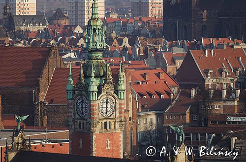 Gdańsk, panorama Głównego Miasta z Gradowej Góry