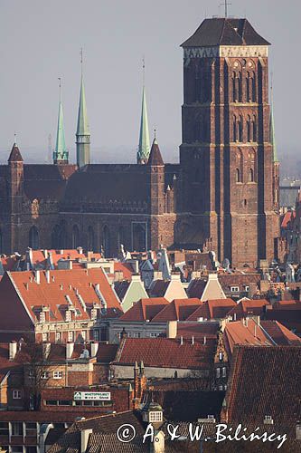 Gdańsk, panorama Głównego Miasta z Gradowej Góry