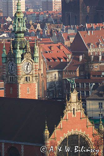 Gdańsk, panorama Głównego Miasta z Gradowej Góry