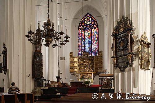 Gdańsk Bazylika Mariacka wnętrze kościół Mariacki