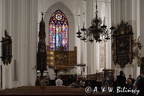 Gdańsk Bazylika Mariacka wnętrze kościół Mariacki