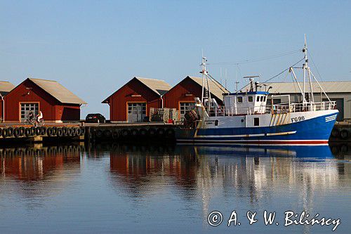 port rybacki w Glommen. Szwecja Zachodnia, Kattegat