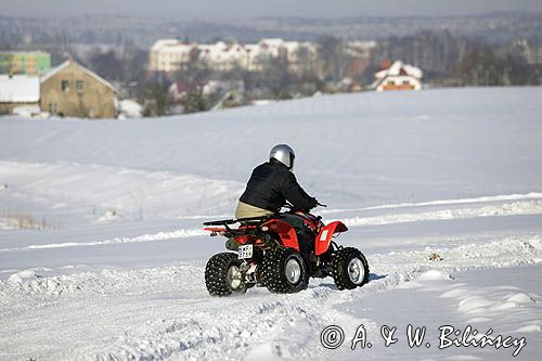 Gołdap Piękna Góra kompleks narciarski, jazda na guadzie