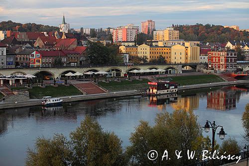 Gorzów Wielkopolski, bulwar nadrzeczny, północny brzeg Warty, panorama miasta