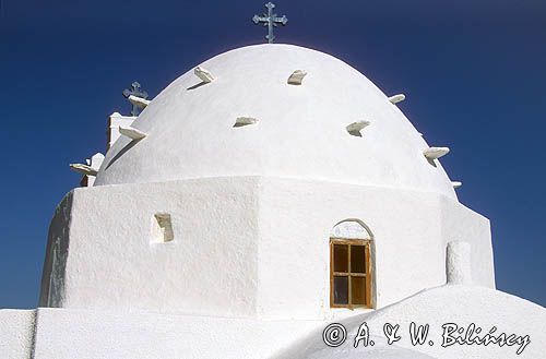 kopuła cerkwi, Grecja, wyspa Ios, Cyklady