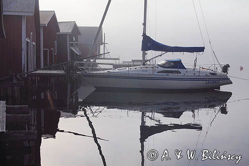wioska rybacka Haggvik, Szwecja, Zatoka Botnicka, Hoga Kusten, Wysokie Wybrzeże