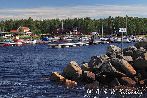 port, Haparanda hamn, Szwecja, Zatoka Botnicka