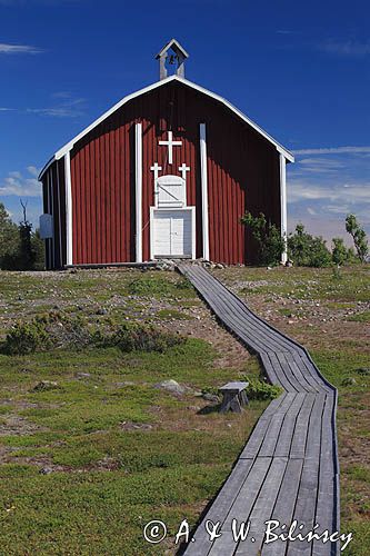 kaplica na wyspie Haparanda Sandskar, Park Narodowy, Szwecja, Zatoka Botnicka