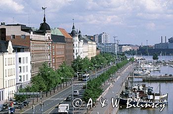 Helsinki, centrum, nabrzeże, Finlandia