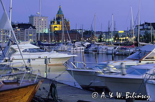 Helsinki, port jachtowy w centrum, Finlandia