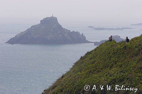 skaliste wybrzeże wyspy Herm, Channel Islands, Anglia, Wyspy Normandzkie, Kanał La Manche