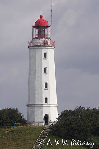 latarnia morska na północnym krańcu wyspy Hiddensee, Mecklenburg-Vorpommern, Niemcy