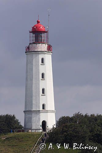 latarnia morska na północnym krańcu wyspy Hiddensee, Mecklenburg-Vorpommern, Niemcy