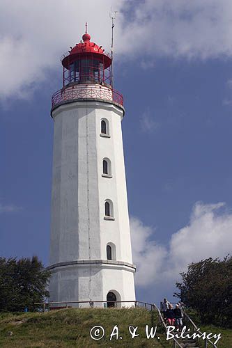 latarnia morska na północnym krańcu wyspy Hiddensee, Mecklenburg-Vorpommern, Niemcy