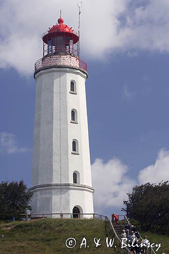 latarnia morska na północnym krańcu wyspy Hiddensee, Mecklenburg-Vorpommern, Niemcy