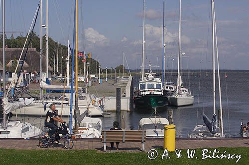 port jachtowy w Kloster na wyspie Hiddensee, Mecklenburg-Vorpommern, Niemcy