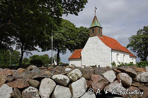 kościółek, Wyspa Hjarno, Dania, Kattegat