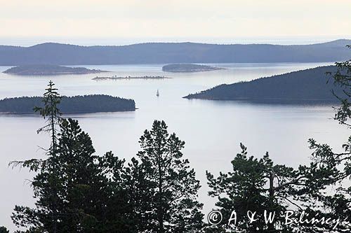 panorama Hoga Kusten z Parku Narodowego Skuleskogen, Szwecja, Zatoka Botnicka, Hoga Kusten, Wysokie Wybrzeże