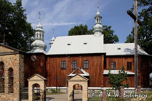 Jasienica Rosielna, drewniany barokowy kościół Niepokalanego Poczecia NMP z 1770 roku, powiat Brzozów, Pogórze Dynowskie