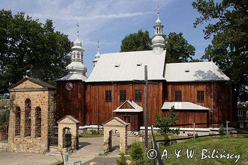 Jasienica Rosielna, drewniany barokowy kościół Niepokalanego Poczecia NMP z 1770 roku, powiat Brzozów, Pogórze Dynowskie