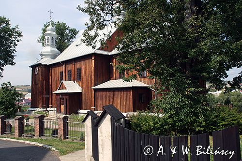 Jasienica Rosielna, drewniany barokowy kościół Niepokalanego Poczecia NMP z 1770 roku, powiat Brzozów, Pogórze Dynowskie