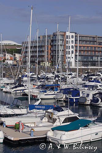 port jachtowy Albert Harbour w St. Helier, wyspa Jersey, Channel Islands, Wyspy Normandzkie