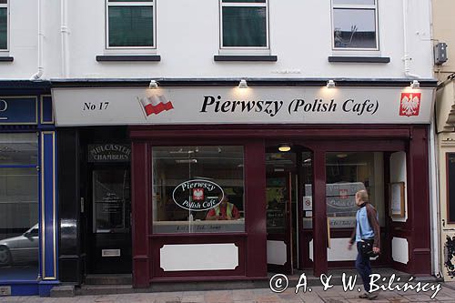 sklep polski i kawiarnia polska St. Helier, wyspa Jersey, Channel Islands, Wyspy Normandzkie