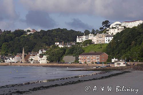 zatoka St. Aubin i miasteczko St. Aubin, wyspa Jersey, Channel Islands, Anglia, Wyspy Normandzkie, Kanał La Manche